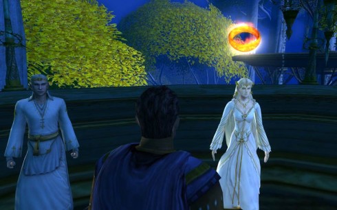 Galadriel und Celeborn in Lothlorien, Herr der Ringe Online, © by Turbine